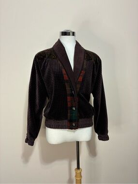 Victoria's “Closet” Vintage Corduroy and Velvet Bomber Jacket